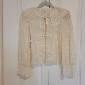 Aritzia Wilfred Foxtrot blouse